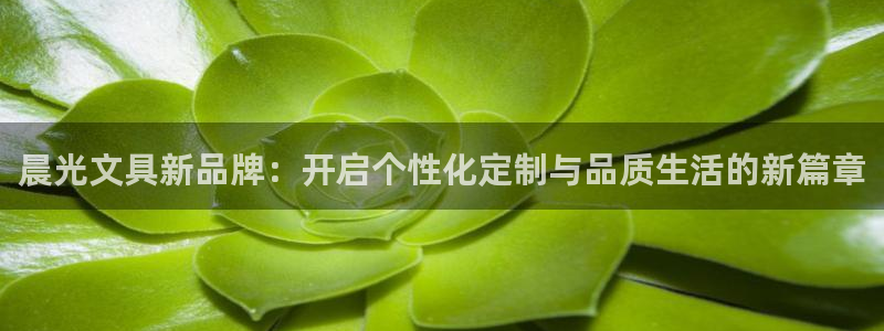 彩名堂排三：晨光文具新品牌：开启个性化定